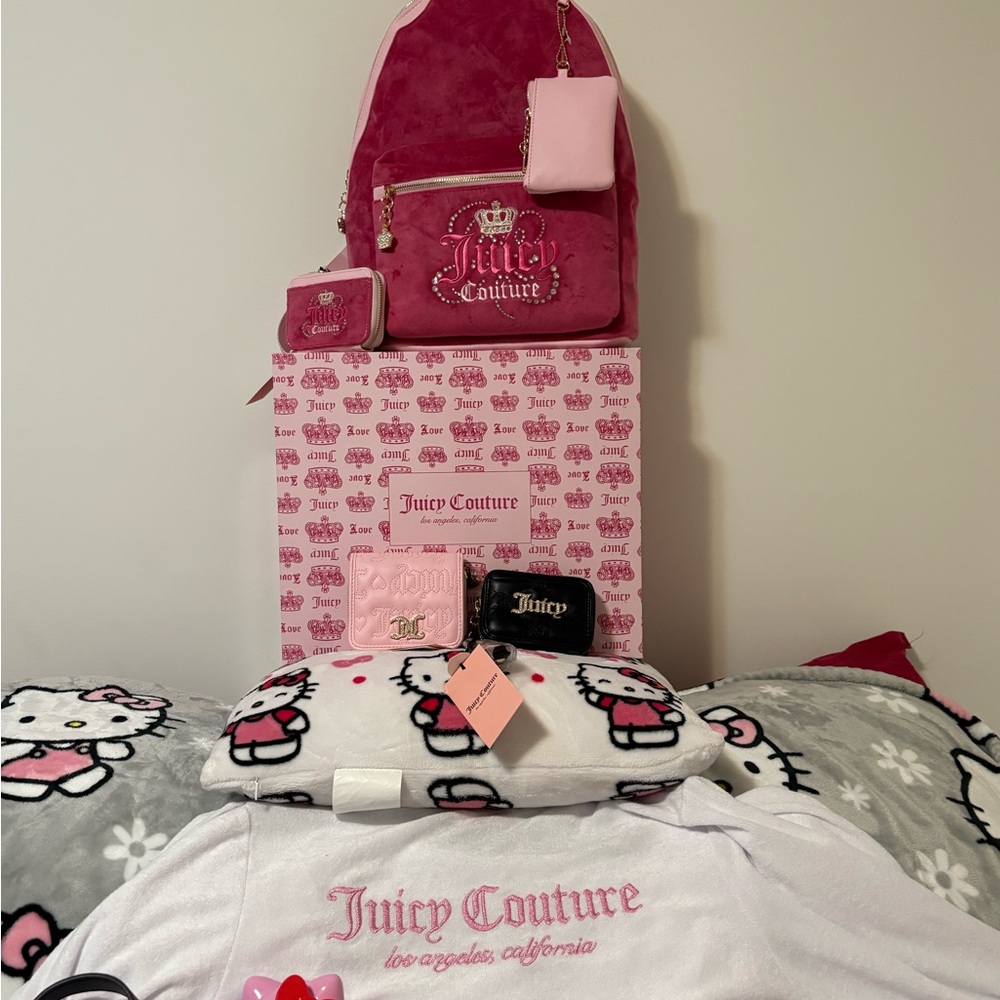 Juicy Couture Fuchsia Backpack with Accessories